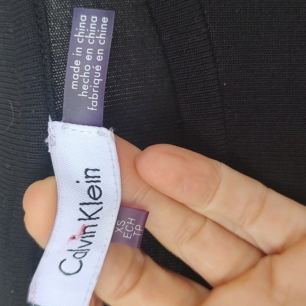 Calvin Klein Black Long Sleeve Top - Picture 4 of 6